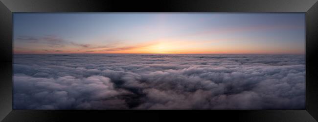 Sunset Above the Clouds Framed Print by Sonny Ryse