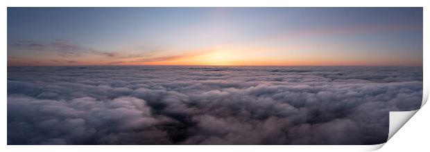 Sunset Above the Clouds Print by Sonny Ryse