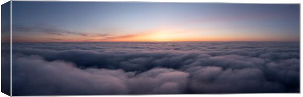 Sunset Above the Clouds Canvas Print by Sonny Ryse