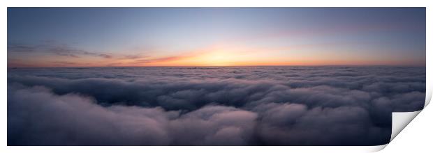 Sunset Above the Clouds Print by Sonny Ryse