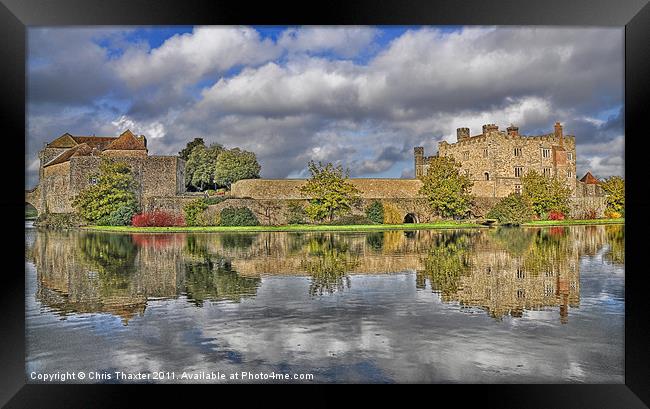 Leeds Castle Lake View Framed Print by Chris Thaxter