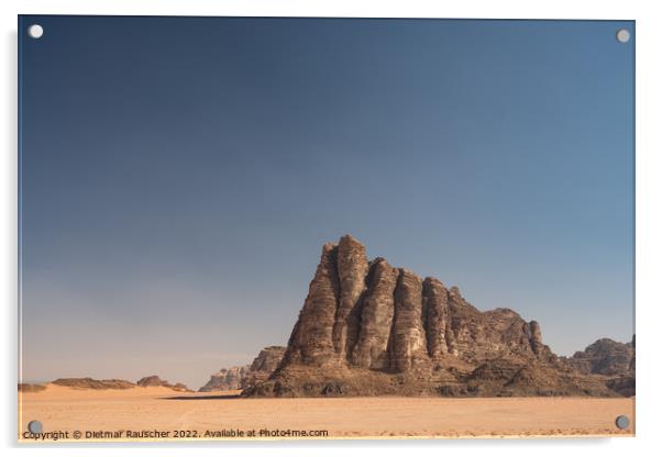 Seven Pillars of Wisdom Mountain in Wadi Rum, Jordan Acrylic by Dietmar Rauscher
