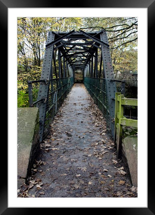 Bridge over the Calder Hebble Navigation Cromwell Bottom  Framed Mounted Print by Glen Allen