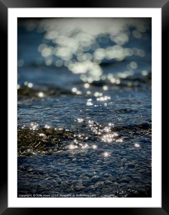 Winter light on water Framed Mounted Print by Julie Atwal