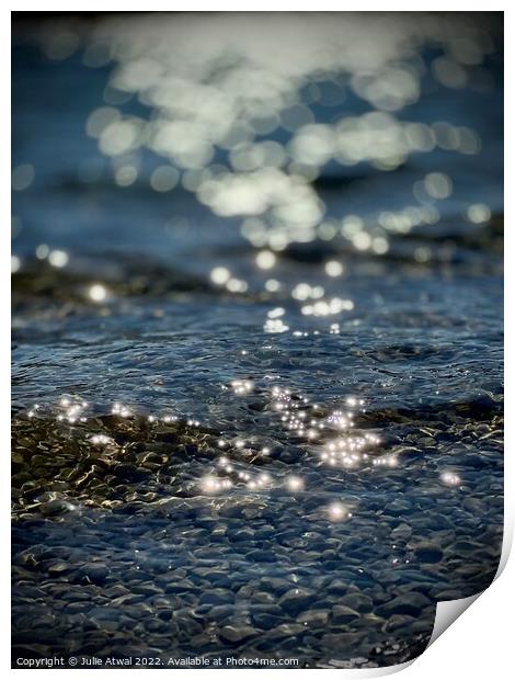 Winter light on water Print by Julie Atwal