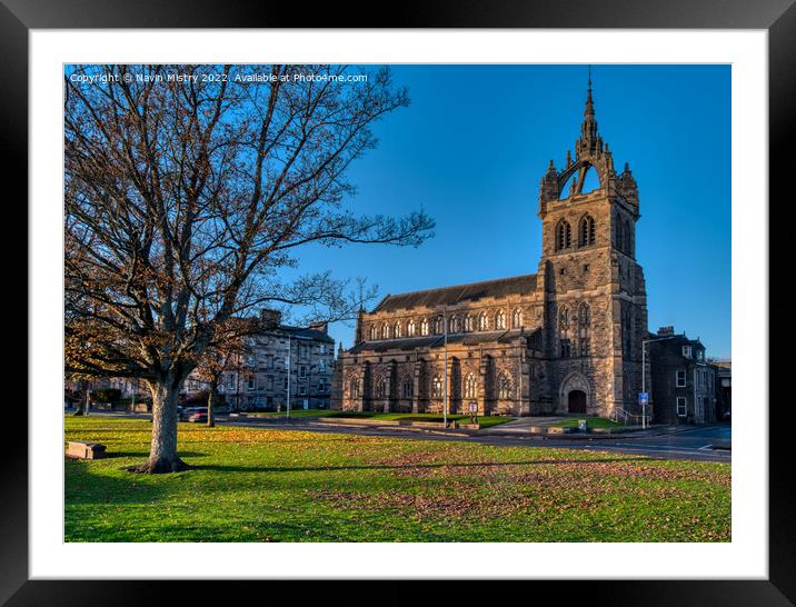 Evening Light on St Leonard's-in-the-Fields Church, Perth Framed Mounted Print by Navin Mistry