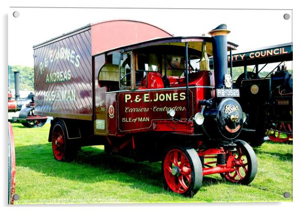 1931 Foden steam wagon. Acrylic by john hill