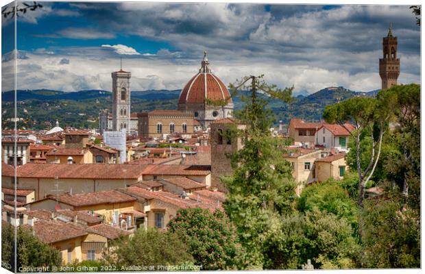 Firenze - Tuscany Italy Canvas Print by John Gilham