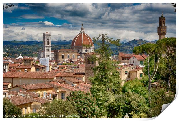 Firenze - Tuscany Italy Print by John Gilham