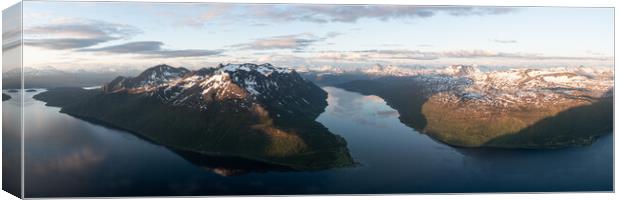 Astafjorden Nordland Norway aerial Canvas Print by Sonny Ryse