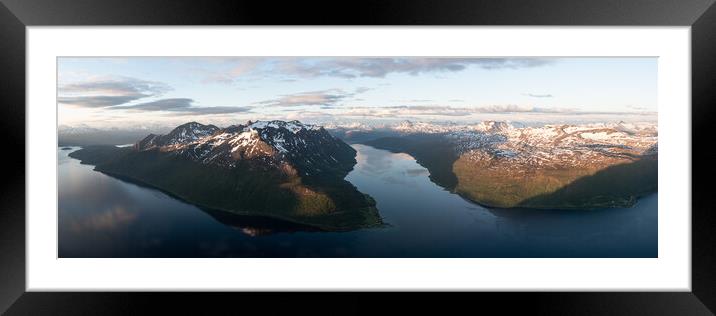 Astafjorden Nordland Norway aerial Framed Mounted Print by Sonny Ryse