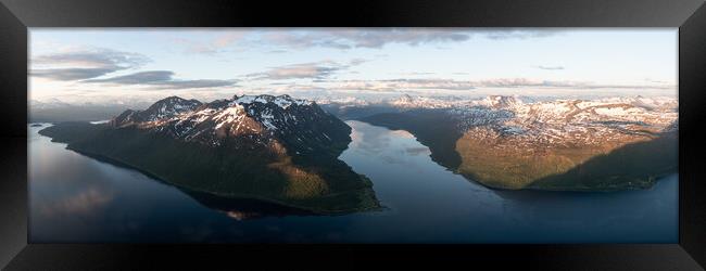 Astafjorden Nordland Norway aerial Framed Print by Sonny Ryse