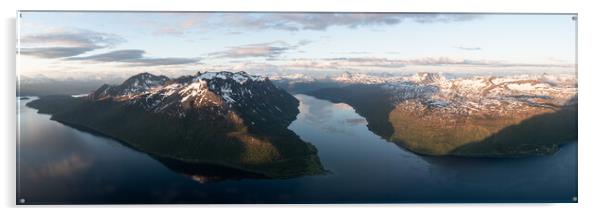 Astafjorden Nordland Norway aerial Acrylic by Sonny Ryse
