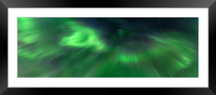 Aurora Borealis Northern Lights night sky Framed Mounted Print by Sonny Ryse