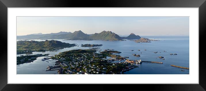 Ballstad Fishing village Vestvagoya Loften Islands Norway 2 Framed Mounted Print by Sonny Ryse