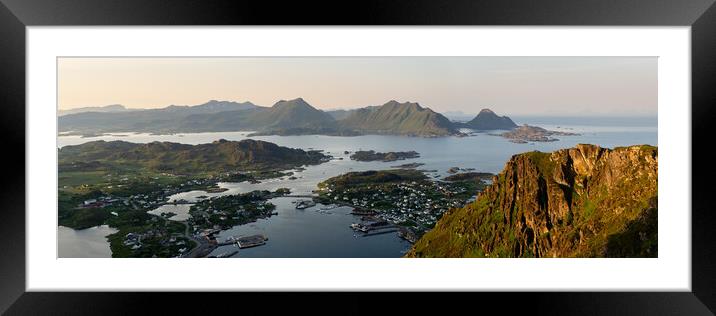 Ballstad Fishing village Vestvagoya Loften Islands Norway Framed Mounted Print by Sonny Ryse