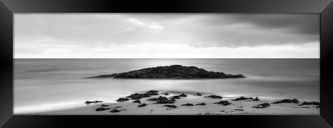 Bleik Beach Andoya Island Black and white Framed Print by Sonny Ryse