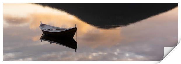 Boat in a lake Print by Sonny Ryse