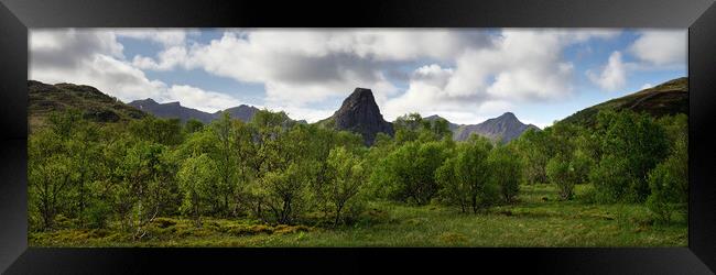 Bo Vesteralen Mountains and Forest Norway Framed Print by Sonny Ryse