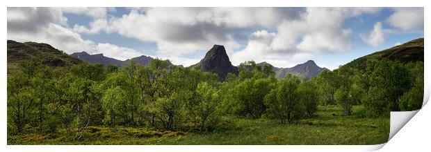 Bo Vesteralen Mountains and Forest Norway Print by Sonny Ryse