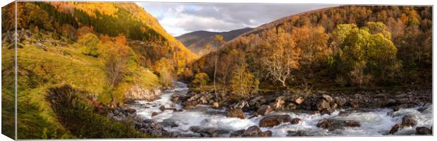 Erdalselvi River Autumn Aurlandsfjellet Vestland Norway Canvas Print by Sonny Ryse