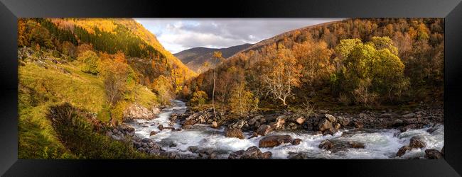 Erdalselvi River Autumn Aurlandsfjellet Vestland Norway Framed Print by Sonny Ryse