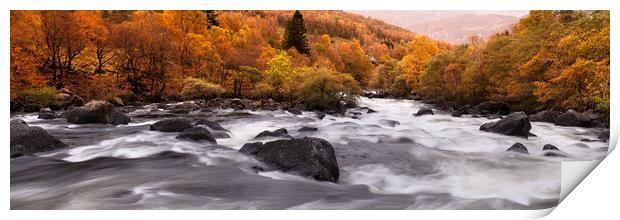 Espedalsana River Autumn rapids Rogaland Norway Print by Sonny Ryse
