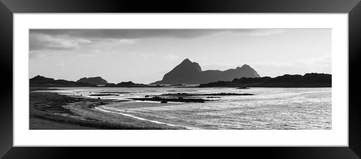 Gaukvaeroya island Bo Langøya øsknes Black and white Framed Mounted Print by Sonny Ryse