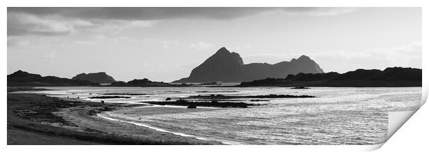 Gaukvaeroya island Bo Langøya øsknes Black and white Print by Sonny Ryse