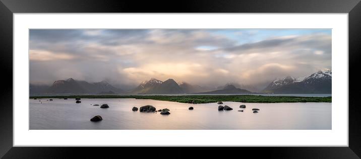 Hadselfjorden Fjord Vesteralen Mountains Norway Framed Mounted Print by Sonny Ryse