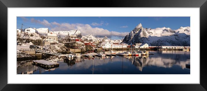 Hamnoy Fishing Village Lofoten Islands Arctic Circle Framed Mounted Print by Sonny Ryse