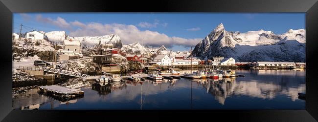 Hamnoy Fishing Village Lofoten Islands Arctic Circle Framed Print by Sonny Ryse