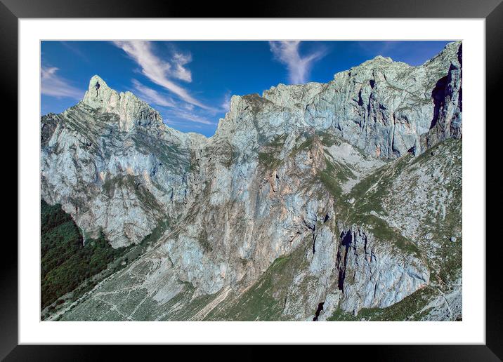 Conquering the Picos Mountains Framed Mounted Print by Roger Mechan