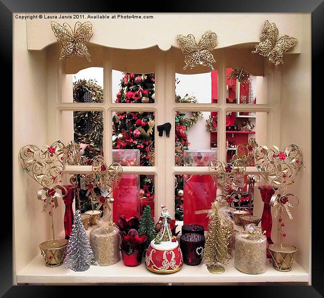 Christmas Window Framed Print by Laura Jarvis