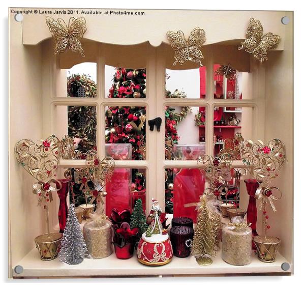 Christmas Window Acrylic by Laura Jarvis