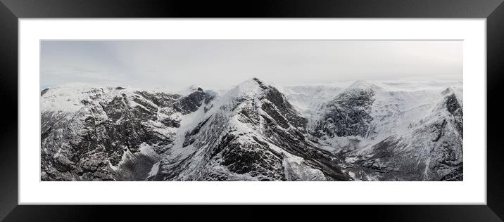 Jostedalsbreen Glacier national park aerial drone norway winter  Framed Mounted Print by Sonny Ryse