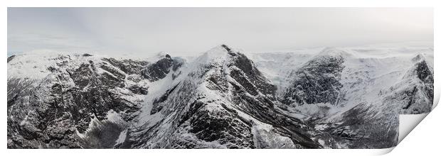 Jostedalsbreen Glacier national park aerial drone norway winter  Print by Sonny Ryse