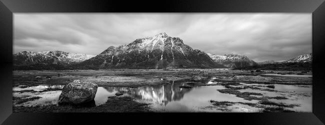 Kangerurtinden mountain Stamsund Vestvagoya Norway Framed Print by Sonny Ryse