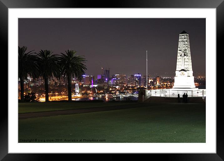 City at Night Framed Mounted Print by craig sivyer