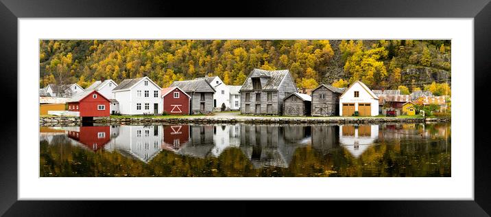 Laerdal Old Town Norway Framed Mounted Print by Sonny Ryse