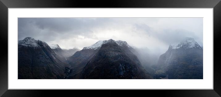 Lodal valley Kjenndal Glacier mountains norway Framed Mounted Print by Sonny Ryse