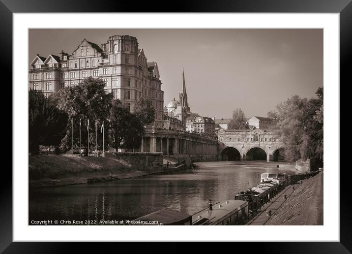 Bath, River Avon and Pulteney Bridge Framed Mounted Print by Chris Rose
