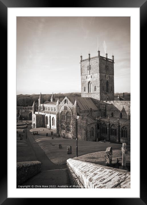 St Davids Cathedral Framed Mounted Print by Chris Rose