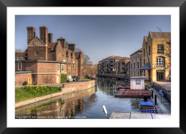 Brights building from the river  Framed Mounted Print by Rob Hawkins