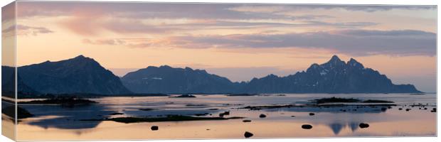 Lofoten Islands Fjord Sunrise Canvas Print by Sonny Ryse