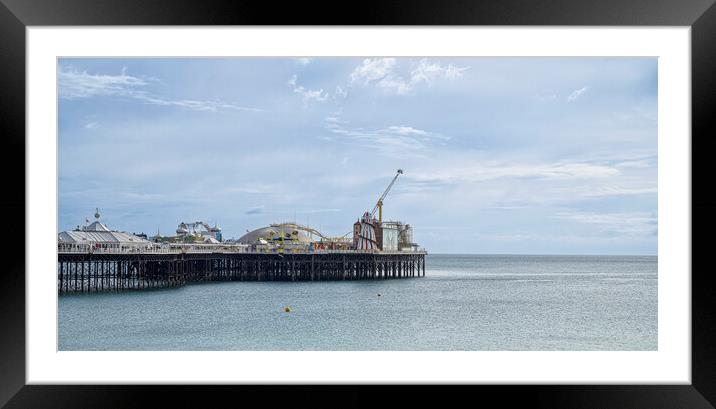 Brighton Seafront pier Framed Mounted Print by kathy white