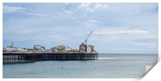 Brighton Seafront pier Print by kathy white