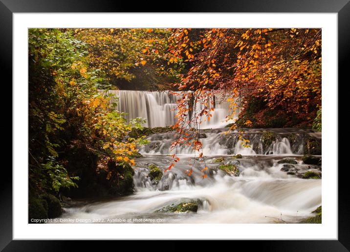 Waterfall in the lake district Framed Mounted Print by Denley Dezign