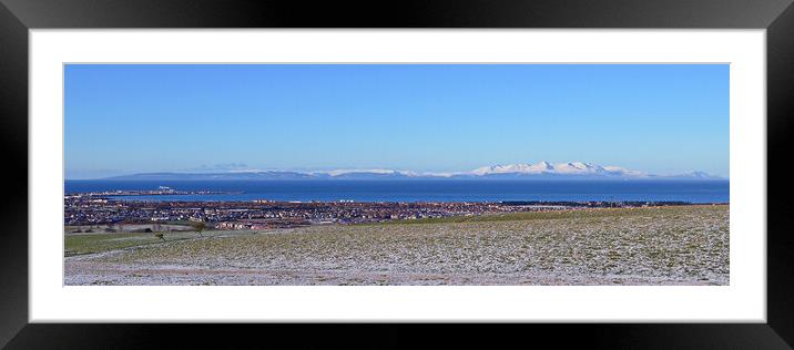 Arran and Troon view in Winter Framed Mounted Print by Allan Durward Photography