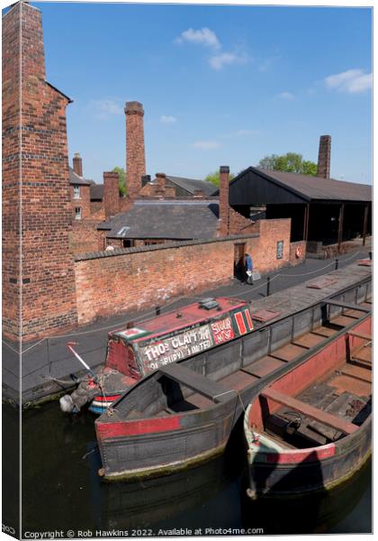 Barges of the black country Canvas Print by Rob Hawkins
